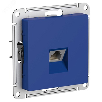 Розетка компьютерная AtlasDesign RJ45 кат.5E механизм аквамарин SE ATN001183