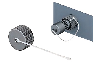ЗаглушкаVS ST RST16i3 SW - Защитная крышка контактной группы неиспользуемого вилочного разъема gesis RST MINI, 2/3 полюса, с защитой от утери (поводок), цвет: черный,