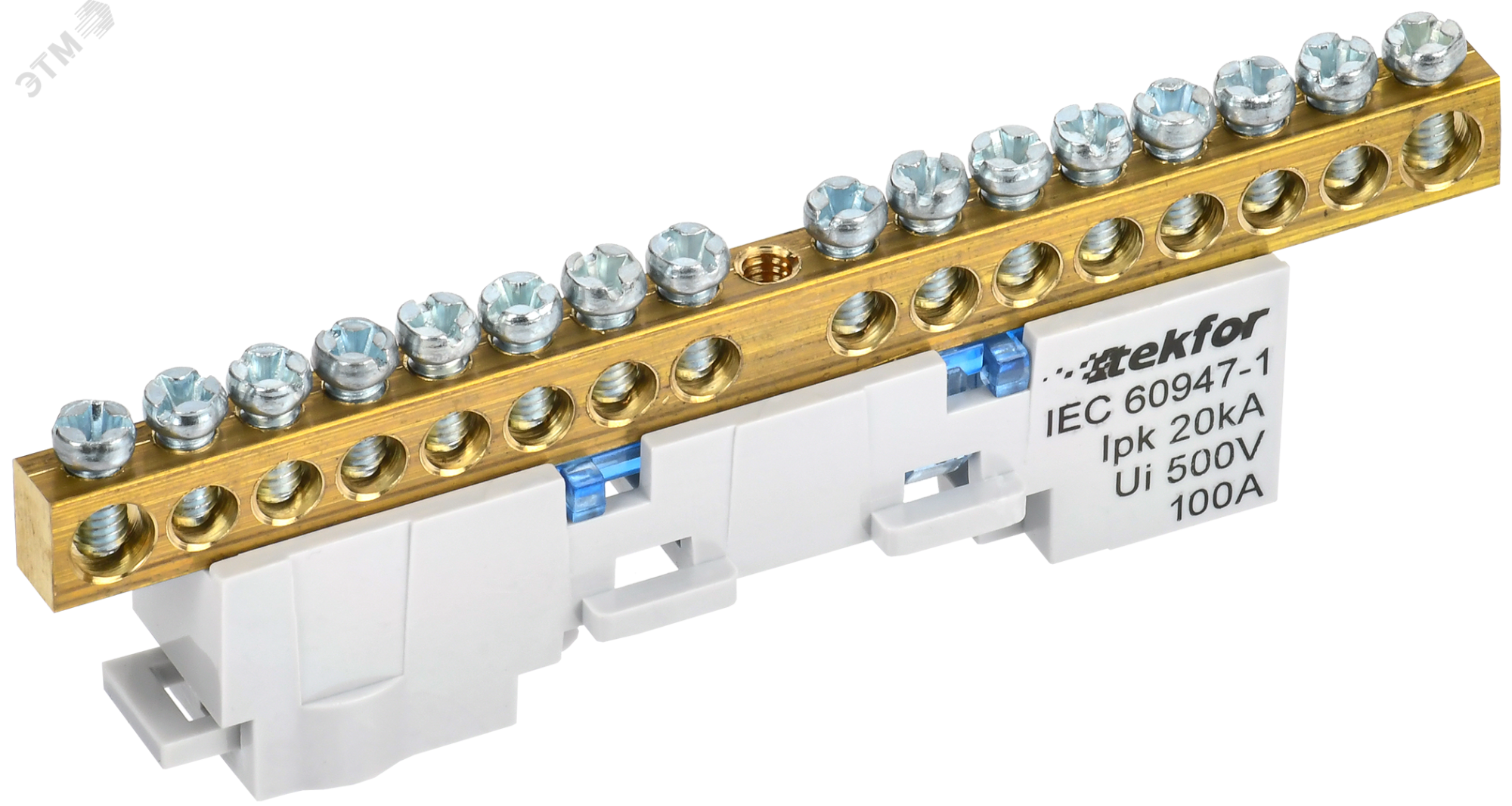 TEKFOR Шина N ноль неизолированная на универсальном держателе 6х9-16-С IEK TF-NN10-16-DL-K07