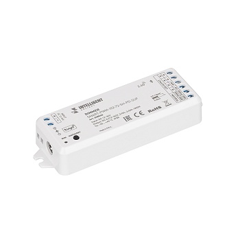 INTELLIGENT ARLIGHT Диммер SMART-PWM-102-72-SH-PD-SUF (12-36V, 2x5A, TUYA BLE, 2.4G) 038545 - Многофункциональный 2-канальный контроллер для светодиодных DIM и MIX лент и модулей (ШИМ), управляемый по 2.4G+Bluetooth (SIG MESH), интерфейс TUYA, совместим с