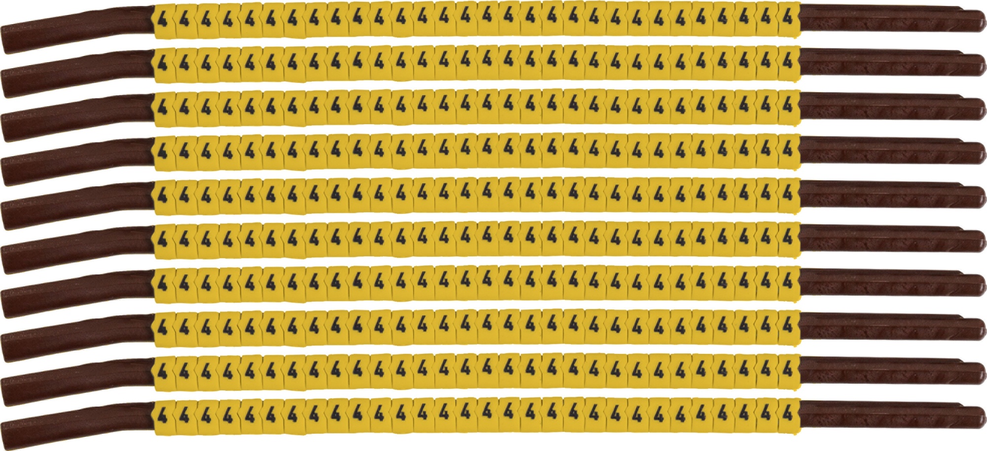 brd333904 - SCNG-15-4 клипсы жёлтые, 300шт/упак, для провода 3,8-4,6мм диаметра, легенда 4