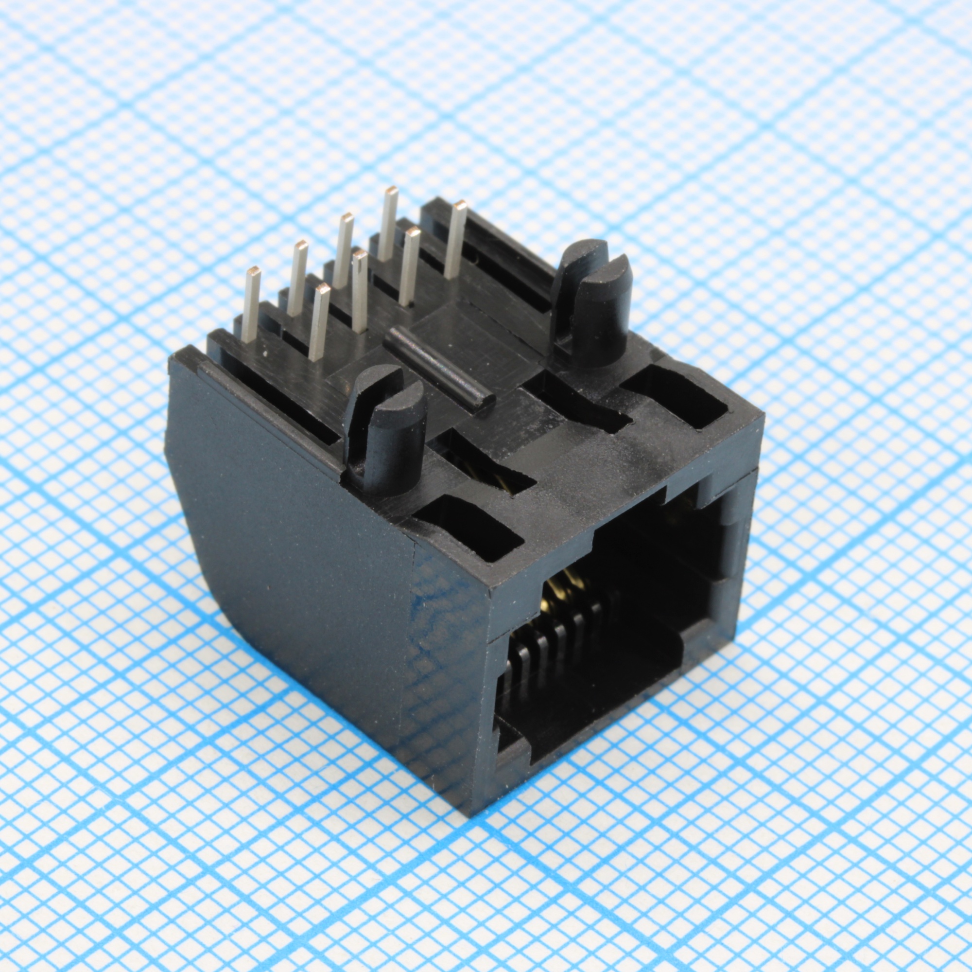 DS1134-04-S80BP - Разъем RJ-45 (гнездо) угловой на плату