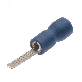 НШПИ 2.5-10 - Наконечник кабельный штифтовой плоский изолированный с ПВХ манжетой, сечение 1.0-2.5 мм2