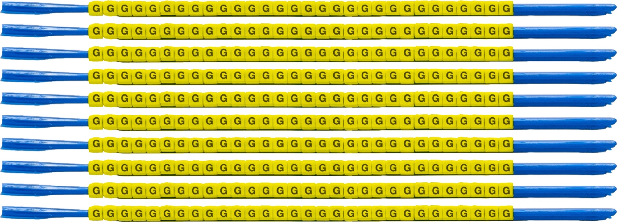 brd333016 - SCNG-07-G клипсы жёлтые, 300шт/упак, для провода 1,9-2,4мм диаметра, легенда G