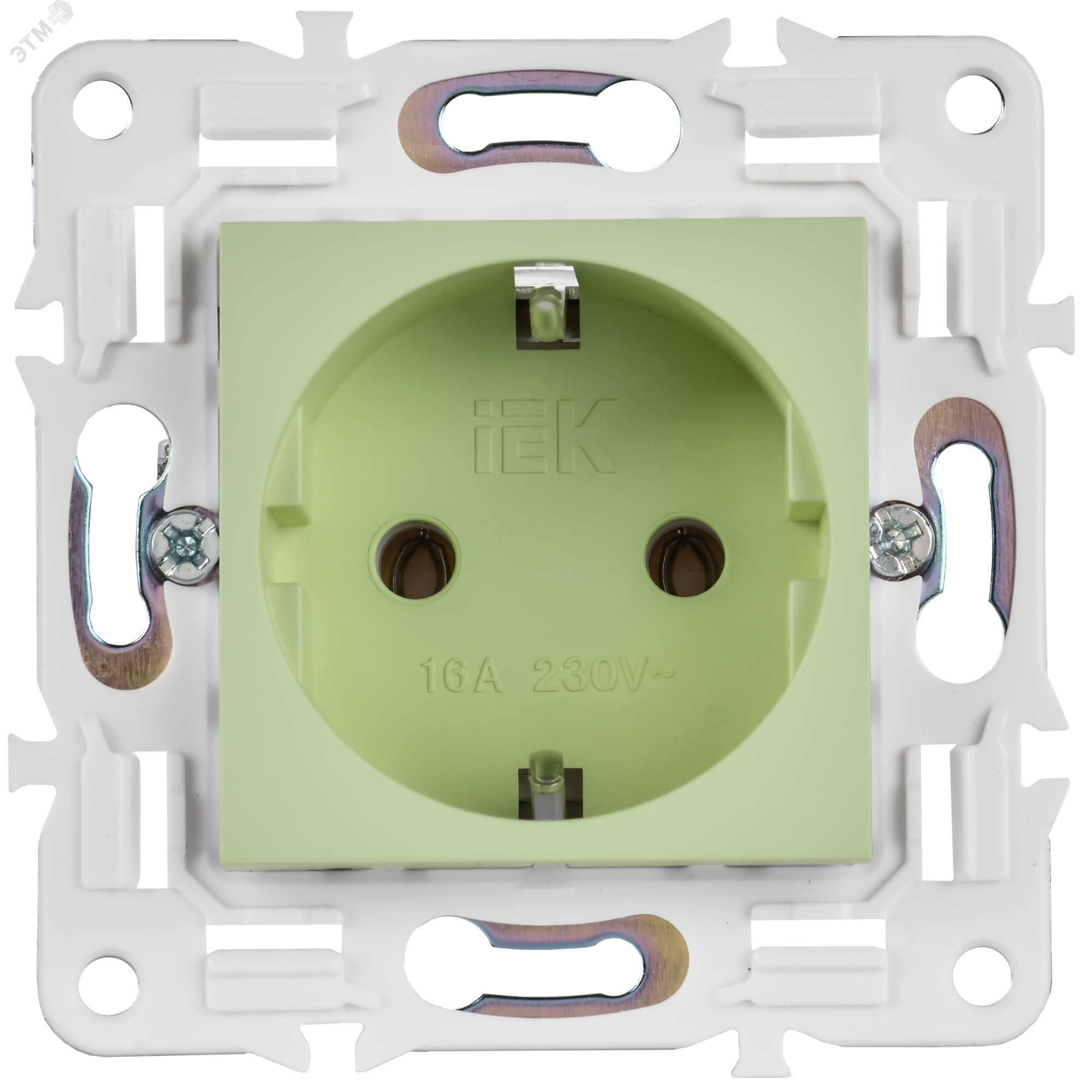 SKANDY Розетка с заземлением без защитных шторок 16А SK-R05G мятный IEK SK-R11-16-K06