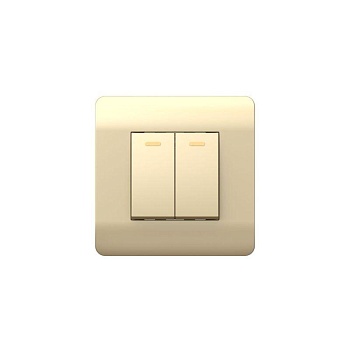 Переключатель 2-кл. NEW3-E 10А шампань 431390