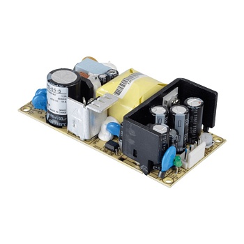 EPS-65-5 - AC-DC, 55Вт, вход 85…264V AC, 47…63Гц /120…370В DC, выход 5В/11A, рег. вых 4.75…5.5В, изоляция 3000В AC, открытая плата 101.6х50.8х29мм, -30…+70°С