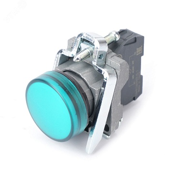 Лампа светосигнальная d22мм 24В DC зел. в сборе SE SB4BVB3 - Лампа сигнальная d22-24V зел