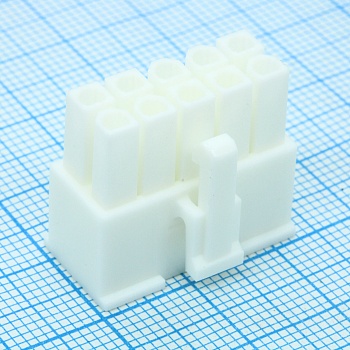 39012105 - Корпус разъема,  Гнездо, 10 конт.(2х5) шаг 4.2 мм Серия Mini-Fit Jr., пакет