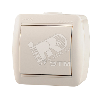 Переключатель проходной 1-кл. ОП Nata 10А IP20 бел. 710-0200-105