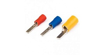 Наконечник плоско-штыревой, НпИш 1.5-11, 100676 - Кабельный наконечник, плоский штыревой, медь, НпИш 1.5-11 (сечение проводника 0,5 - 1,5 мм кв., длина штыря 11 мм), изолированный, цвет: красный, в упаковке 50 штук