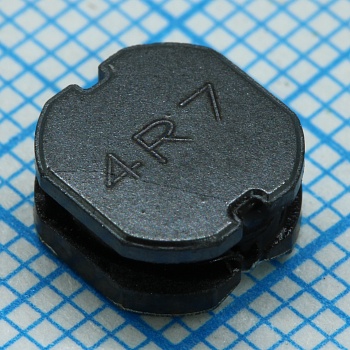SRN8040-4R7Y - Катушка индуктивности силовая проволочная полуэкранированная 4.7мкГн ±30% 100кГц 13Q-Фактор феррит 4.1A 24мОм по постоянному току лента на катушке