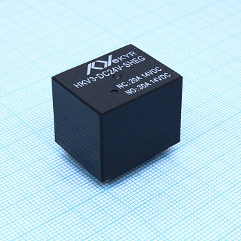 HKV3-DC24V-SHEG - Реле силовое, 20А одна контактная группа на переключение катушка 24В