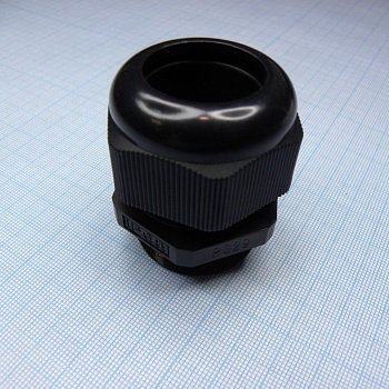 DDL-PG29P (black) - Кабель ввод, крепление на панель, гайка для крепления на панель приобретается отдельно