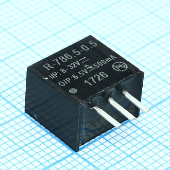 R-786.5-0.5 - Преобразователь DC/DC без изоляции вход 8-32В выход 6,5В 0,5А 3,25Вт SIP3