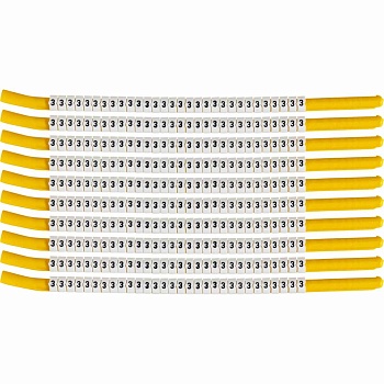 brd133303 - SCN-18-3 клипсы белые, 300шт/упак, для провода 4,6-5,9мм диаметра, легенда 3