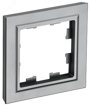 Рамка 1-м BRITE РУ-1-БрС сталь BR-M12-K46