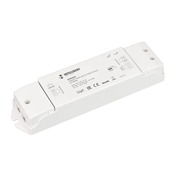 INTELLIGENT ARLIGHT Диммер SMART-PWM-102-72-CDW-PD-SUF (12-36V, 2x5A, TUYA Wi-Fi, 2.4G) 037422 - 2-канальный контроллер для светодиодных CDW лент, интерфейс TUYA (Wi-Fi), поддерживается управление ЯНДЕКС АЛИСА. Питание/рабочее напряжение 12-36VDC, максима