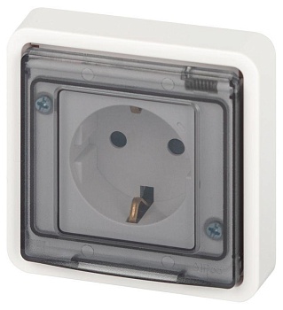 Розетка Эксперт 11-2521-01 2P+E IP55 16А-250В СУ бел. Эра Б0063259