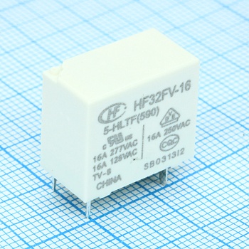 HF32FV-16/5-HLTF - Реле силовое 10А один контакт на замыкание катушка 5В