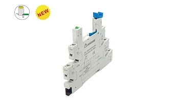 Колодка для реле DPSF05B-E1 - Колодка для реле DRPS-1C-D60, 6A, 250V, фиксация провода: зажимная клетка, с защитой от прикосновения, пластик, цвет: серый монтаж на DIN рейку