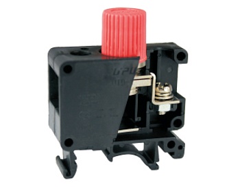 Предохранительная клемма UTD-2.5RD - Предохранительная мини клемма, 8,5X31,5, тип фиксации провода: винтовой, номинальное сечение: 2,5 мм кв., до 10A, 250V, ширина: 19,6 мм, цвет: черный, тип монтажа: DIN 35