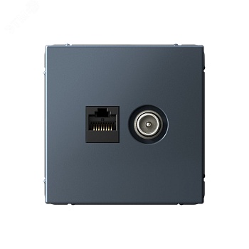 ARTGALLERY розетка двойная ТВ + компьютерная RJ45, кат. 5Е, грифель GAL000789