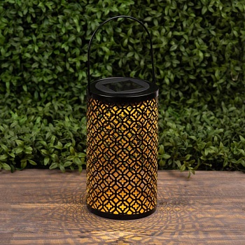 Светильник садовый ERASF22-44 "Орнамент" 19см уличный на солнечн. батареях Б0053446