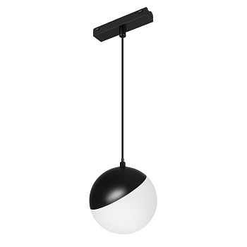 Светильник MAG-VIBE-EMISFERO-HANG-R100-6W Warm3000 (BK, 130 deg, 48V) 044452 - Светильник для магнитных треков MAG-VIBE. Мощность 6 Вт, св. поток 370 лм, 62 лм/Вт, теплый 3000 K, CRI>90, угол 130°, напряжение питания 48 В. Черный фигурный корпус из алюмин