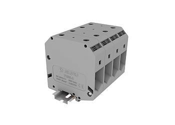 Проходная клемма TU95-2-GY - Проходная клемма, тип фиксации провода: винтовой, номинальное сечение: 95 мм кв., 232A, 1000V, ширина: 25 мм, цвет: серый, тип монтажа: DIN 35