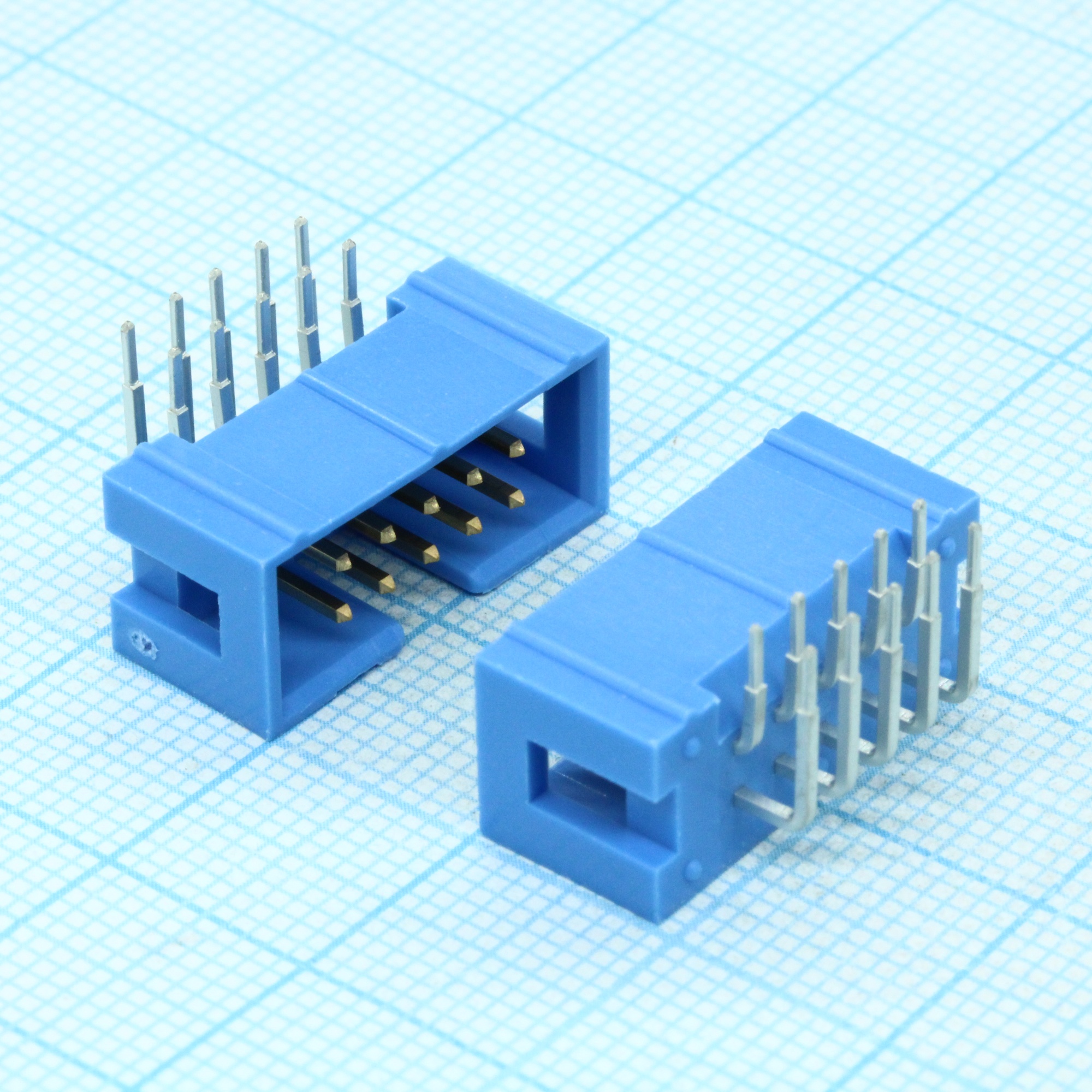 2-1761605-3 - Разъем типа провод-плата, угловой, 2.54 мм, 10 контакт(-ов), Штыревой Разъем, Серия AMP-LATCH