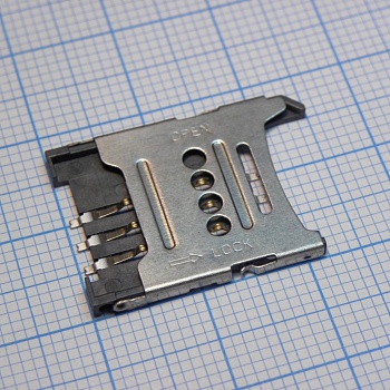 DS1138-06-06SS4BSR - Разъем (картоприемник) SIM 6 конт., поверхн. монтаж на плату