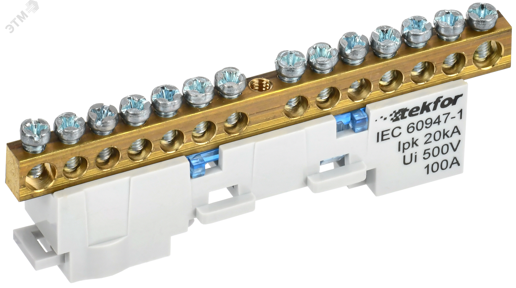 TEKFOR Шина N ноль неизолированная на универсальном держателе 6х9-14-С IEK TF-NN10-14-DL-K07