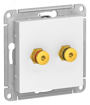 ATLASDESIGN АУДИОРОЗЕТКА двойная, ЛОТОС ATN001387