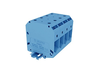 Проходная клемма TU95-2-BU - Проходная клемма, тип фиксации провода: винтовой, номинальное сечение: 95 мм кв., 232A, 1000V, ширина: 25 мм, цвет: синий, тип монтажа: DIN 35