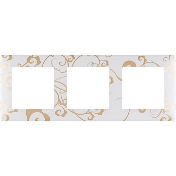 Рамка 3-м Valena Life универсальная ампир бел. 754103
