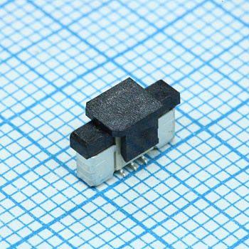 DS1020-08-06VBT12-R - FPC разъем для шлейфа на плату, поверхностный монтаж 6pin, шаг 0.5мм (вертикальное расположение)