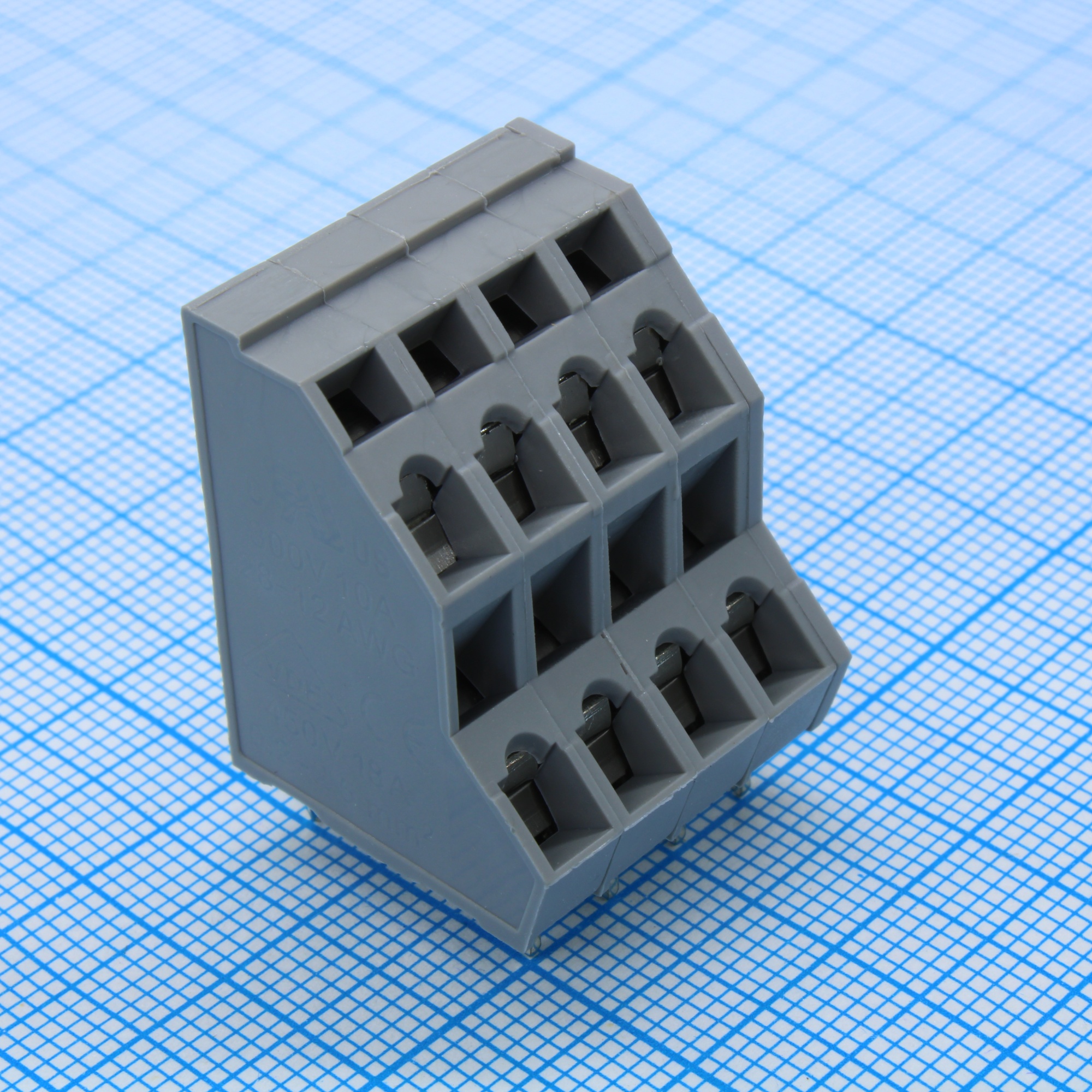 DG245H2-5.0-08P-11-00A(H) - Нажимной безвинтовой клеммный блок 8 контактов. Зажим типа зажимная клеть. Серия DG245H2-5.0