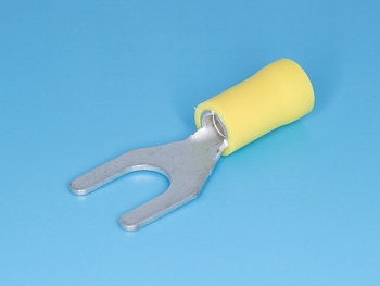 TYI-5.5-6 - Клемма тип "U" 6,4мм, на провод 4,0-6,0мм, изолированная, кратно 100шт.