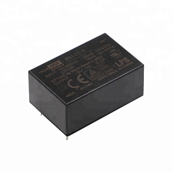 IRM-01-12 - AC-DC, 1Вт, вход 85…305В AC 47…63 Гц, 120...370B DC, выход 12В/83мА, изоляция 3000В AC, в корпусе на плату 33.7х22.2х15мм, -30...+85°C, монтаж в отверстия