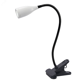 Светильник настольный светодиодный прищепка Механический выключатель UЛм-D501 4W/4000K WHITE белый UL-00010745