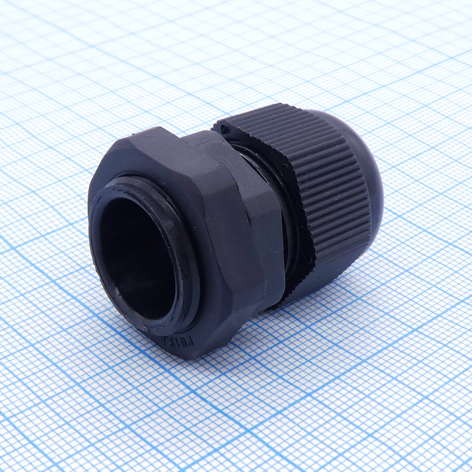 Кабельный ввод PG-13.5B - Кабельный ввод, PG13.5, диапазон зажимаемых проводников: 6 - 12 мм, пластик, черный