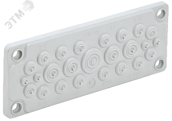 TITAN Ввод кабельный мембр. 25 отв. d=5-26мм IP65 серый TI-00D-MC-025-65