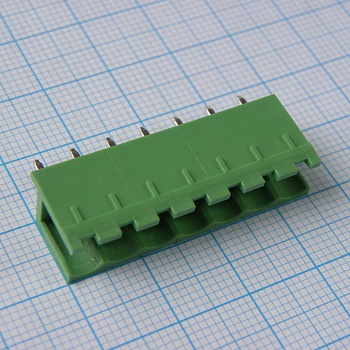 2EDGV-5.0-07P-14-00A(H) - Разъемный клеммный блок на плату, 7 контактов. Серия 2EDGV-5.0