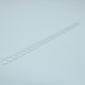 ASL280D15H24LED90G - Линейная линза для светодиодов 2835/3030, эфф=93%, ~90°, 280x15,5mm H:11,75mm, PMMA