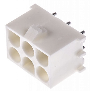 350711-1 - Соединитель питания 6 контакт(-ов) 6.35мм луженый прямой монтаж в отверстие 6 терминала(-ов) 1 порт(-ов) пакет