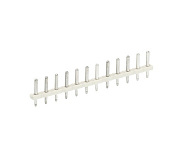 Контакт штыревой Z5.530.1225.0 - Штыревой контакт, вертикальный, на плату, диаметр штыря 1 мм, шаг 5 мм, 12 полюсов, фиксация на плате пайкой, 250V, 8А, цвет: черный, серия 8142 OB