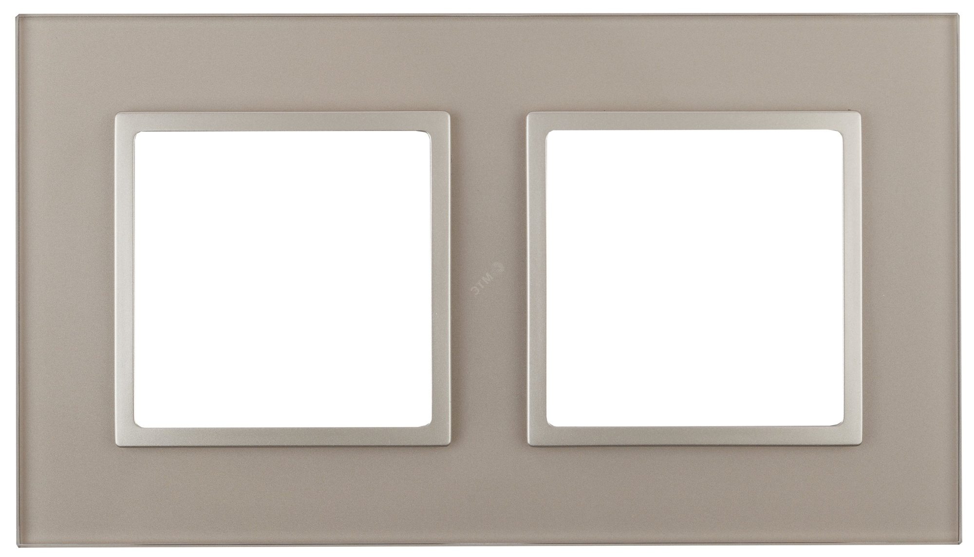 14-5102-04 Рамка на 2 поста, стекло, Elegance, шампань+шамп (5/50/1200) Б0034491