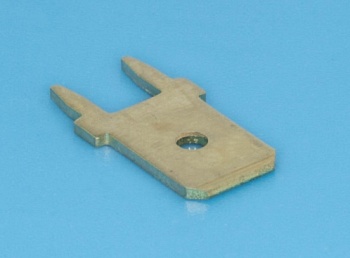 TA-M2 - Клемма ножевая 6,3мм, вилка на плату, кратно 100шт.