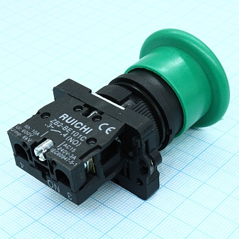 LXA2 (3SA5)-BC31 - Кнопочный переключатель серии 3SA5 с толкателем типа Гриб без фиксации на замыкание, NO, 240В, 3А